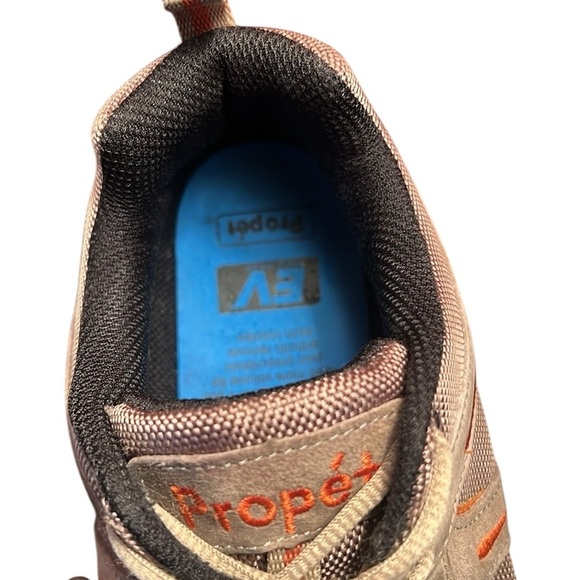 Propet Connelly Sneaker Shoe Brown Suede OrthoLite Orthotics Hiking Camp 10X(3E) - Picture 15 of 16